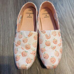 TOMS Alpargata Peach Print Shoes - 8.5